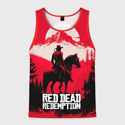 Майка-безрукавка мужская Red Dead Redemption, mountain, цвет: 3D-красный