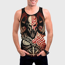 Майка-безрукавка мужская Кратос кельтский, цвет: 3D-черный — фото 2