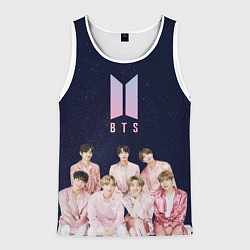 Майка-безрукавка мужская BTS starry sky, цвет: 3D-белый