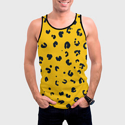 Майка-безрукавка мужская Леопардик, цвет: 3D-черный — фото 2
