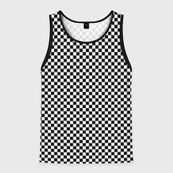 Майка-безрукавка мужская Шахматная клетка иллюзия, цвет: 3D-черный