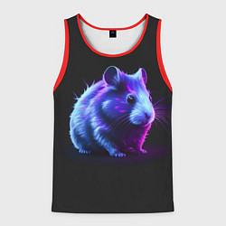Майка-безрукавка мужская Хомяк неон, цвет: 3D-красный