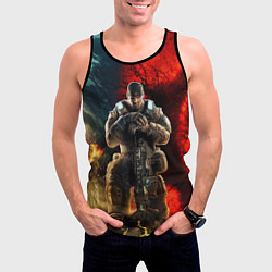 Майка-безрукавка мужская Gears of War Маркус Феникс, цвет: 3D-черный — фото 2