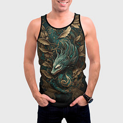 Майка-безрукавка мужская Изумрудный Дракон Irezumi, цвет: 3D-черный — фото 2