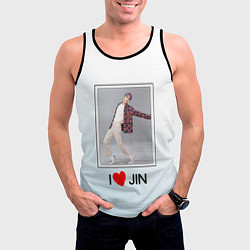 Майка-безрукавка мужская Я люблю Джина, цвет: 3D-черный — фото 2