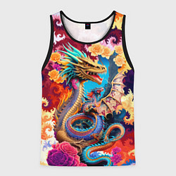 Майка-безрукавка мужская Japan dragon - irezumi - tattoo - art, цвет: 3D-черный