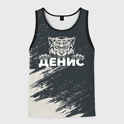 Майка-безрукавка мужская Денис зубастый волк, цвет: 3D-черный