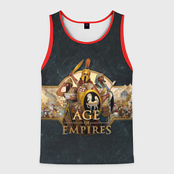 Майка-безрукавка мужская Age of Empires Эпоха империй, цвет: 3D-красный