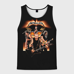 Майка-безрукавка мужская Metallica - метал-группа, цвет: 3D-черный