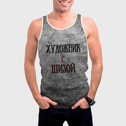 Майка-безрукавка мужская Художник и шиза, цвет: 3D-белый — фото 2