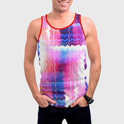 Майка-безрукавка мужская Абстрактные линии сайфай, цвет: 3D-красный — фото 2