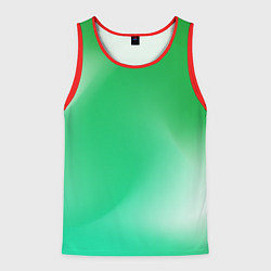 Майка-безрукавка мужская Градиент зеленый, цвет: 3D-красный