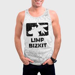 Майка-безрукавка мужская Limp Bizkit с потертостями на светлом фоне, цвет: 3D-белый — фото 2