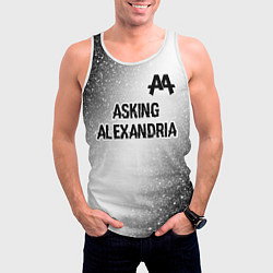 Майка-безрукавка мужская Asking Alexandria glitch на светлом фоне: символ с, цвет: 3D-белый — фото 2