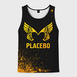 Майка-безрукавка мужская Placebo - gold gradient, цвет: 3D-черный