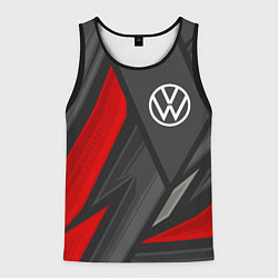Майка-безрукавка мужская Volkswagen sports racing, цвет: 3D-черный