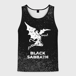 Майка-безрукавка мужская Black Sabbath с потертостями на темном фоне, цвет: 3D-черный