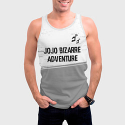 Майка-безрукавка мужская JoJo Bizarre Adventure glitch на светлом фоне: сим, цвет: 3D-белый — фото 2