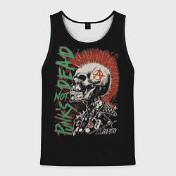 Майка-безрукавка мужская Punks not dead, цвет: 3D-черный