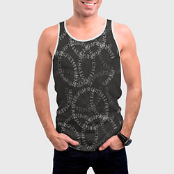 Майка-безрукавка мужская Круговые руны, цвет: 3D-белый — фото 2
