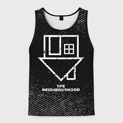Майка-безрукавка мужская The Neighbourhood с потертостями на темном фоне, цвет: 3D-черный