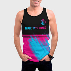 Майка-безрукавка мужская Three Days Grace - neon gradient: символ сверху, цвет: 3D-черный — фото 2