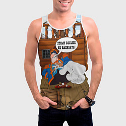 Майка-безрукавка мужская Остров сокровищ этому больше не наливать, цвет: 3D-белый — фото 2