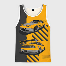 Майка-безрукавка мужская Nissan 180sx art, цвет: 3D-белый