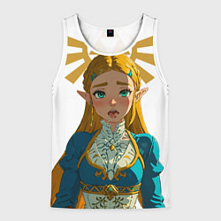 Майка-безрукавка мужская The legend of Zelda - ahegao, цвет: 3D-белый