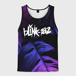 Майка-безрукавка мужская Blink 182 neon monstera, цвет: 3D-черный