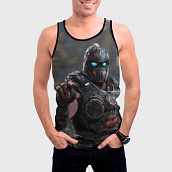 Майка-безрукавка мужская Gears of war Клейтон Кармайн, цвет: 3D-черный — фото 2