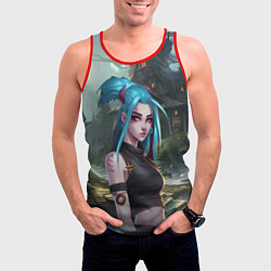 Майка-безрукавка мужская Jinx art, цвет: 3D-красный — фото 2