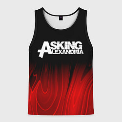 Майка-безрукавка мужская Asking Alexandria red plasma, цвет: 3D-черный