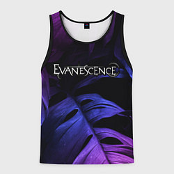 Мужская майка без рукавов Evanescence neon monstera