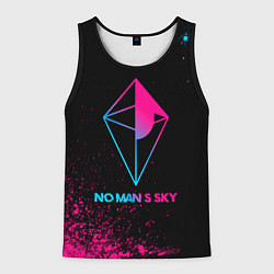 Майка-безрукавка мужская No Mans Sky - neon gradient, цвет: 3D-черный