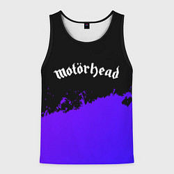 Майка-безрукавка мужская Motorhead purple grunge, цвет: 3D-черный