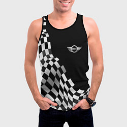 Майка-безрукавка мужская Mini racing flag, цвет: 3D-черный — фото 2