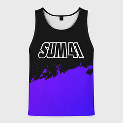 Майка-безрукавка мужская Sum41 purple grunge, цвет: 3D-черный