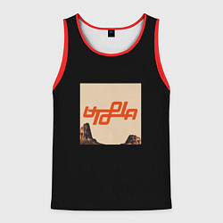 Майка-безрукавка мужская Трэвис Скотт - utopia, цвет: 3D-красный