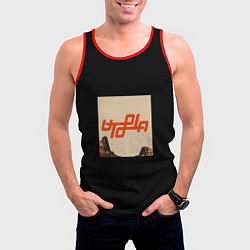 Майка-безрукавка мужская Трэвис Скотт - utopia, цвет: 3D-красный — фото 2