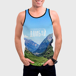 Майка-безрукавка мужская Домбай, цвет: 3D-черный — фото 2