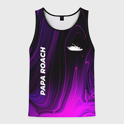 Майка-безрукавка мужская Papa Roach violet plasma, цвет: 3D-черный