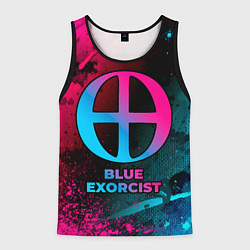 Майка-безрукавка мужская Blue Exorcist - neon gradient, цвет: 3D-черный