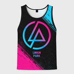 Майка-безрукавка мужская Linkin Park - neon gradient, цвет: 3D-черный