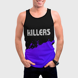 Майка-безрукавка мужская The Killers purple grunge, цвет: 3D-черный — фото 2