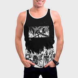 Майка-безрукавка мужская Блич - Скелеты в огне, цвет: 3D-белый — фото 2