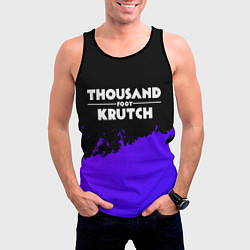 Майка-безрукавка мужская Thousand Foot Krutch purple grunge, цвет: 3D-черный — фото 2