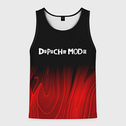 Майка-безрукавка мужская Depeche Mode red plasma, цвет: 3D-черный
