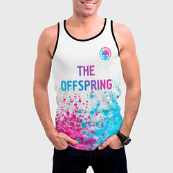 Майка-безрукавка мужская The Offspring neon gradient style: символ сверху, цвет: 3D-черный — фото 2
