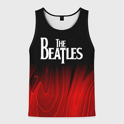 Майка-безрукавка мужская The Beatles red plasma, цвет: 3D-черный